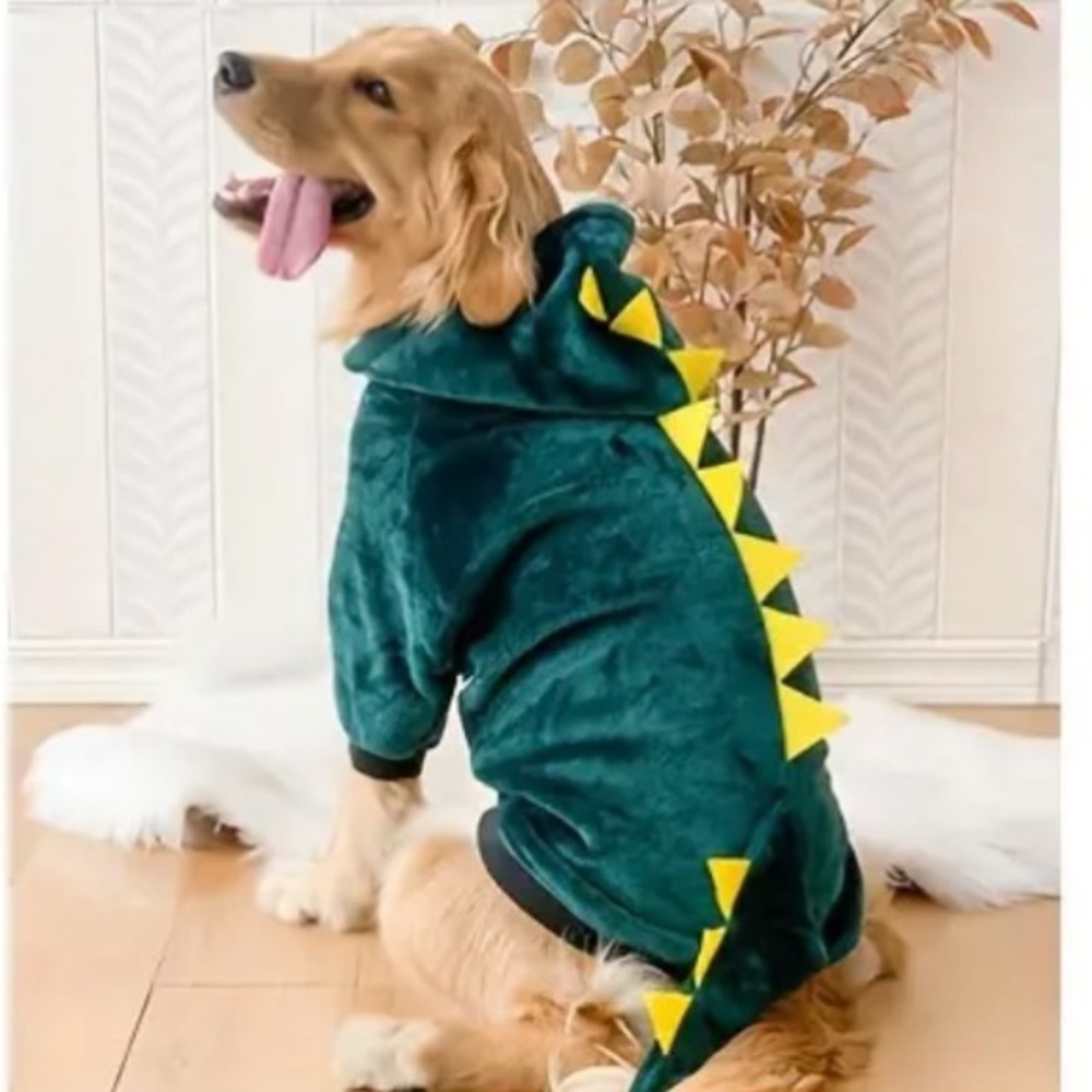 New medium dog dinosaur costume